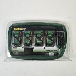 Smartweb Smartstraps 4 Pack Standard Ratchet Tie Down Straps 900 lb. Strength